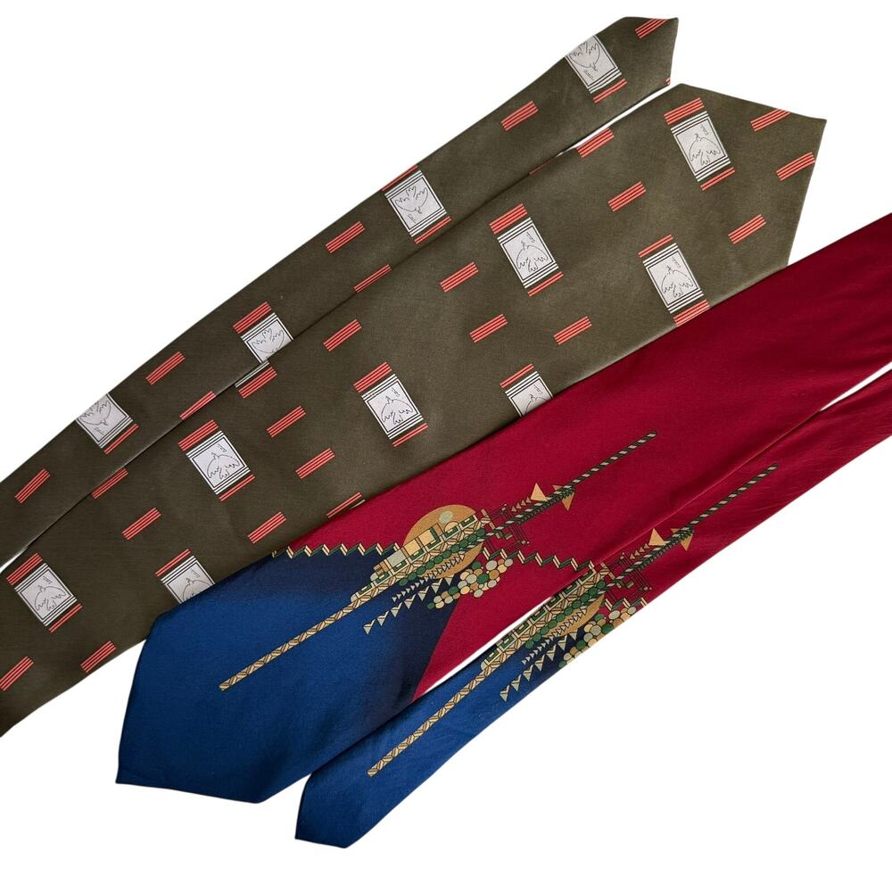 Picasso Frank Lloyd Wright Designer Tie Bundle Men’s Silk - Picture 3 of 6